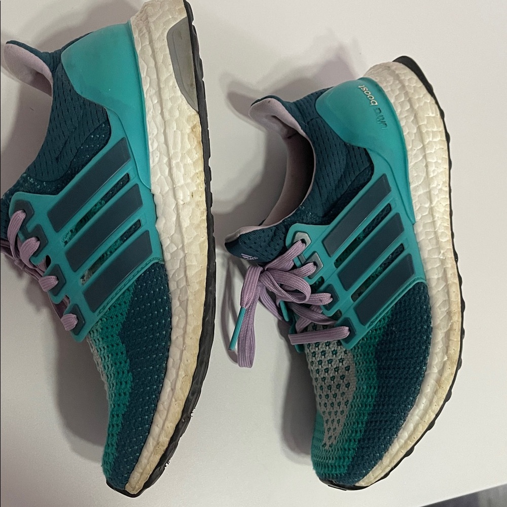 adidas Ultra Boost Teal and Purple women’s Athletic Shoes sz 7 - Picture 5 of 7